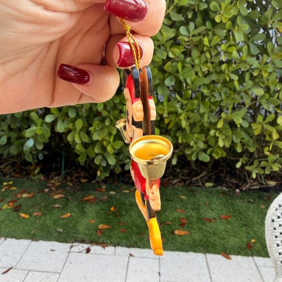 Hallmark Ornament Mickey & Minnie Mouse 2001 & 2002 Bell Ringing Santa Playful - Picture 7 of 8